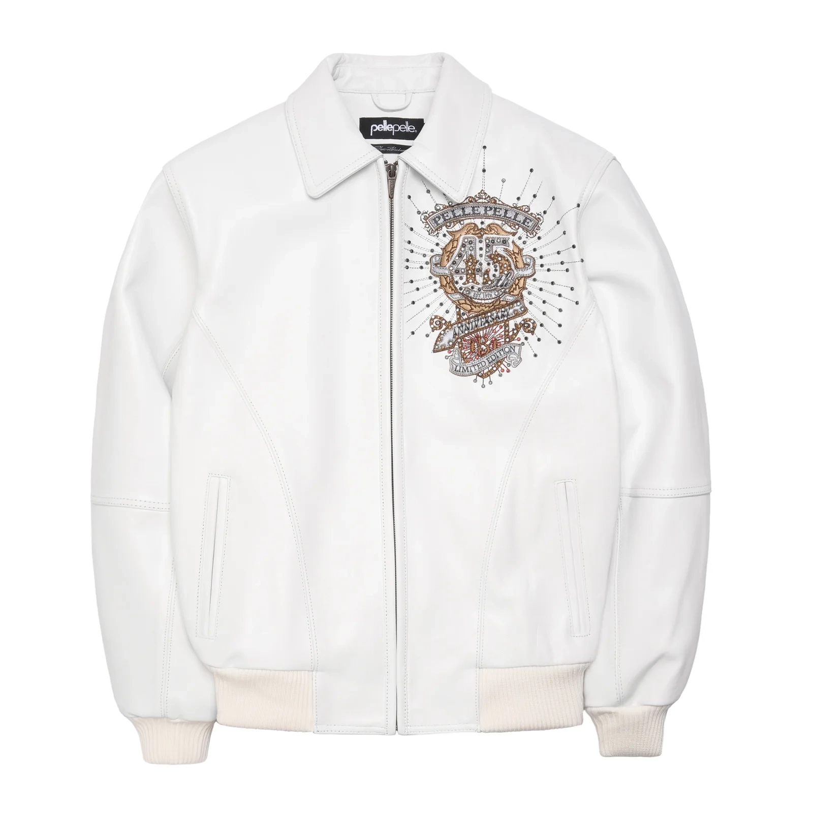 Pelle-Pelle-Collectors-Series-White-Leather-Jacket Pelle Pelle 45th Anniversary Collectors white Jacket