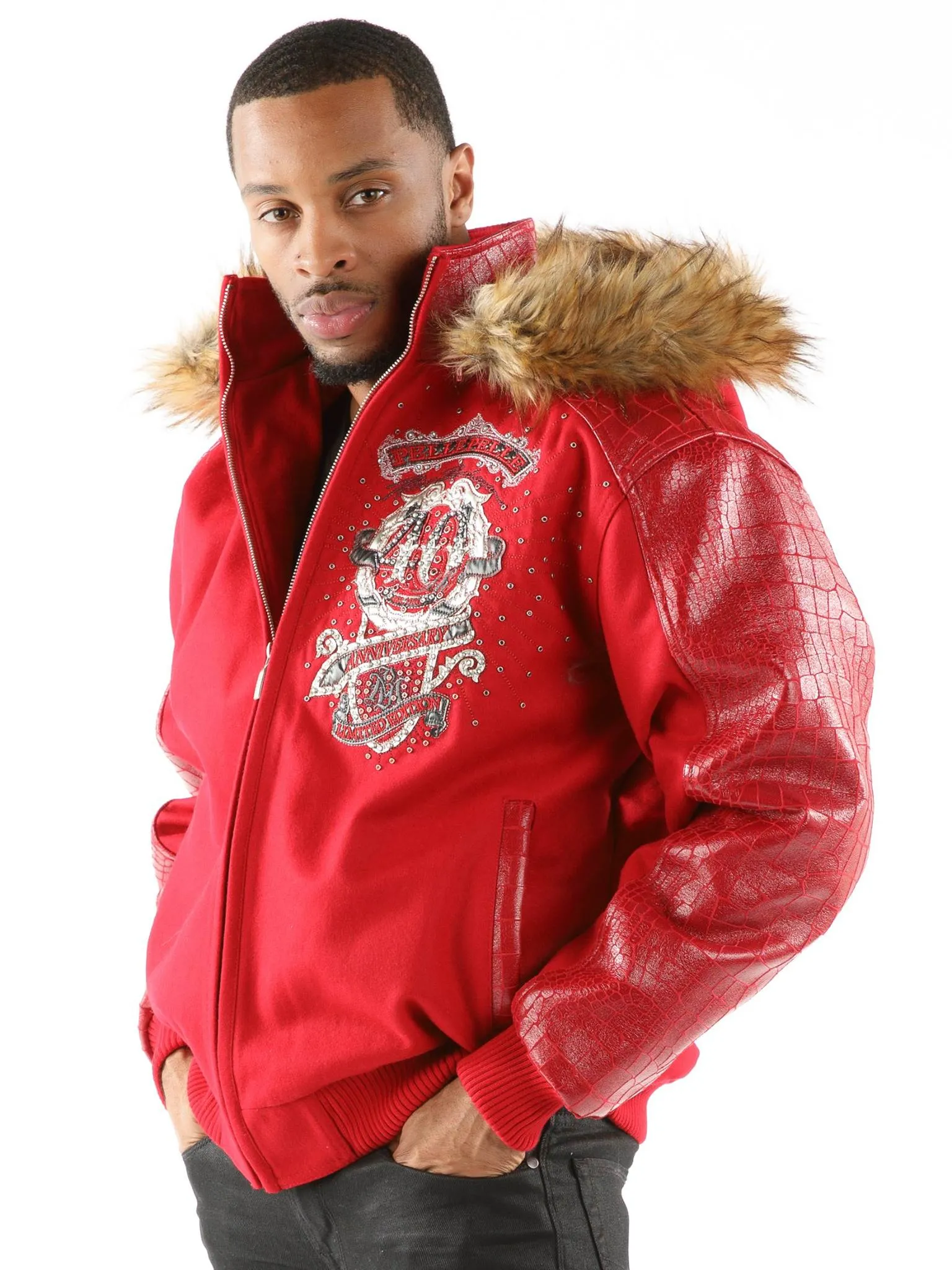 pelle-pelle-40th-anniversary-red-fur-hood-wool-jacket-side-view-1 pelle pelle 40th anniversary red fur hood wool jacket side view 1