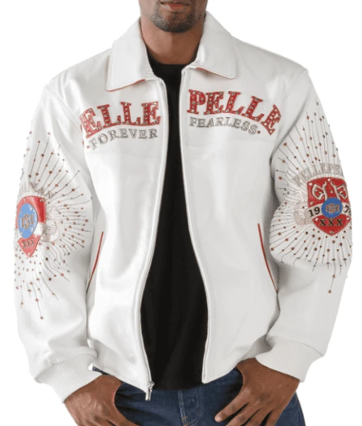 Pelle Pelle Forever Fearless White Jacket Pelle Pelle Forever Fearless White Jacket