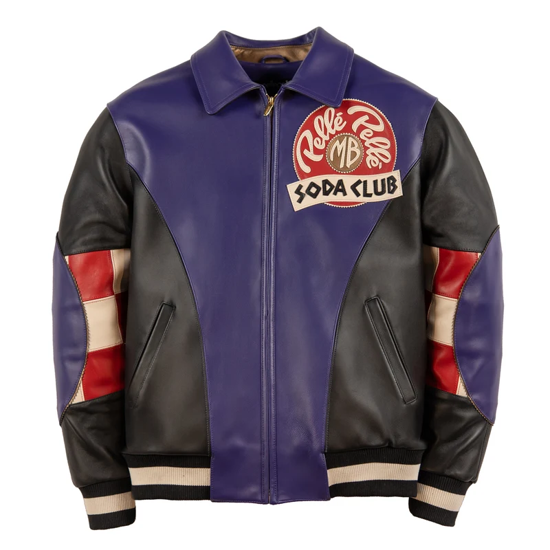 Pelle Pelle Pelle Pelle Checkered Soda Club Purple Jacket 1